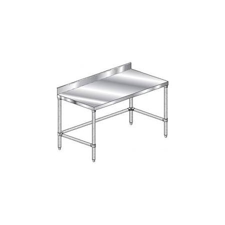 Aero Aero Manufacturing Workbench, 14 Ga. 304 Series Stainless, 4" Backsplash, 36"Wx24"D 2TSBX-2436